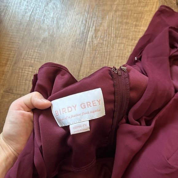 BIRDY GREY Devin Convertible Chiffon Dress In Cabernet - Picture 9 of 9